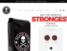 Tablet Screenshot of deathwishcoffee.com